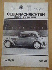 CLUB NACHRICHTEN - Magazin der DKW - Clubs 1 / 2 - 1978  HORCH AUDI WANDERER