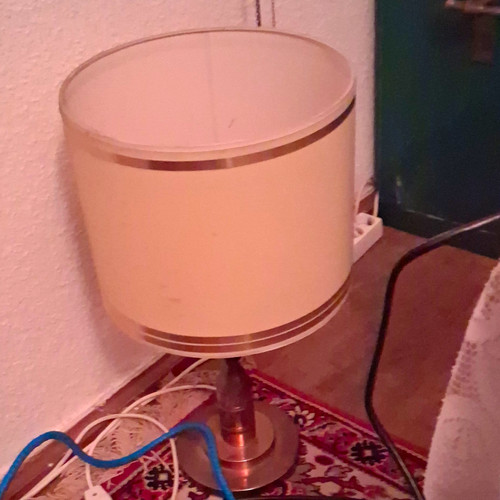 Tischlampe beige mit rundem - mit,
