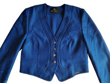 Damen Jacke Strick GIESSWEIN Gr 44 / XL cobalt blau Wolle
