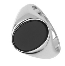 Herren Schwarzer Onyx Ring