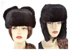 Z451 KANIN PELZMÜTZE REX KANINCHEN PELZMÜTZE UNISEX -  RABBIT FUR AVIATOR HAT