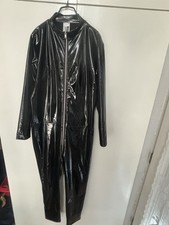 Designer Catsuit Anzug Lack Schwarz Black LEVEL Gr XL Fetisch Erotik Herren