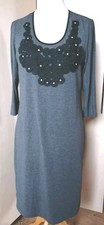 ♥ Designer Kleid von Lola Paltinger   ♥ Gr.42 ♥ Grau/Schwarz ♥ Strass ♥ NEU! 