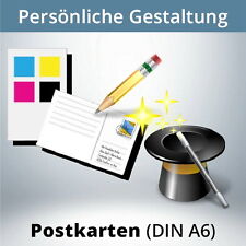 Postkarten gestalten, DIN A6, farbig, 2-seitig, z.B. Gutschein, Wertkarte u.s.w.