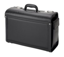 Alassio Pilotenkoffer GENOVA 45028 Aktenkoffer mit Zahlenschloss black