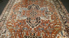 Handgeknüpfter echter antiker  perser Heriz Teppich     ca 330x235cm old rug