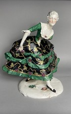 Alte Porzellan Figur " Wien " Manufaktur Dame Barock Vintage Prunk
