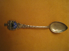 Wertheim am Main Andenken - Löffel 800  Silber Wappen Email Sammellöffel Krone