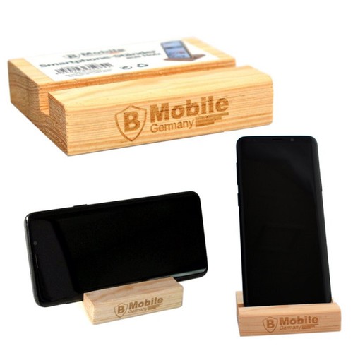 Smartphone ständer aus holz - aus,