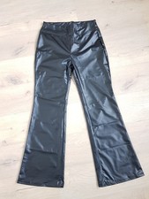 Damen Hose Neu Größe L Schwarz Modern Schlaghose Lack