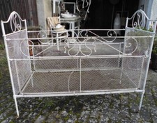 Antike franz. EISENBETT / Kinderbett, Shabby Chic