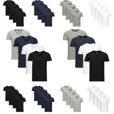 JACK JONES Herren T-Shirt Basic 4er PACK Marken O V Neck Tee Männer S M L XL XXL
