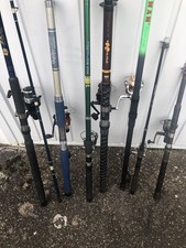  7 Teleskop Angelruten Mit Rollen Bestückt. 
