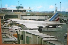 AK Airliner Postcard FLUGHAFEN FRANKFURT Air France Concorde