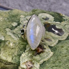 Mondstein Ring, 925er Silber