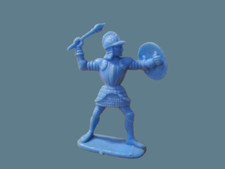 Leyla Ritter mit Streitkolben und Schild Blau