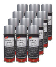 ZINK-ALU-SPRAY 12x 400ml  Rostschutz Grundierung Zink Alu Spray bis + 300°C 