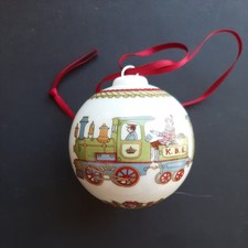 Hutschenreuther Weihnachtskugel, 1994, "Eisenbahn" top