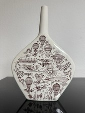 Vintage Porzellanflasche Vase von Anton Riemerschmid aus 60- er