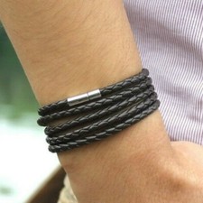 SCHWARZ ARMBAND LEDERARMBAND