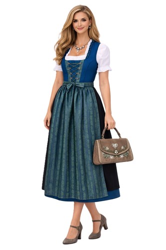 Dirndl royalblau schwarz - dirndl, royalblau-schwarz