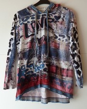 TREDY, Langarm-Kapuzen-Shirt , Gr. 1 (38/40), blau bunt