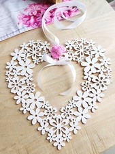 ? Holz Herz Perlen Draht Kranz Fensterdeko Hängedeko Fensterbild, Frühlingsdeko