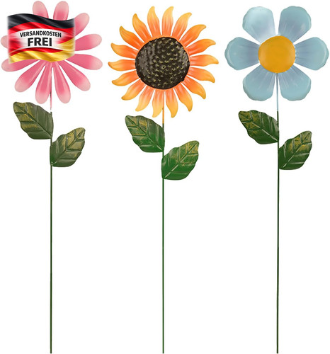 Gartenstecker 3er set rost - 3er,