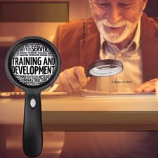 12 LED Handlupe mit Licht 10x