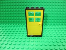 1x Lego Tür Rahmen 1x4x6 schwarz gelb Oberlicht 60623 City 60596  (190522K10)