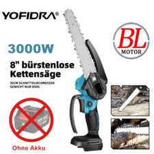 8'' Akku-Kettensäge Elektro Motorsäge Baumsäge Bürstenlosen Motor Für Makita 18V