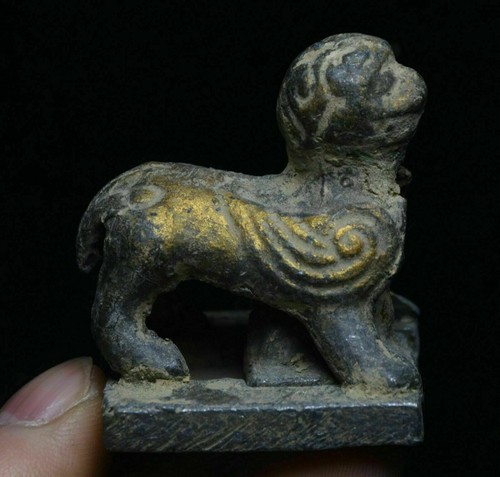 4cm old chinese bronze gilt - old,