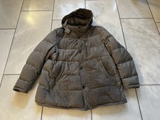 Herren Gimos Jacke Wolle Daunen Alcantara Leder Gr. XXL / XXXL Beige / Taupe