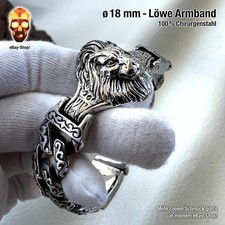 1 Löwen Armband 18 mm Edelstahl Sternzeichen Panzerarmband Anhänger Herren 1860