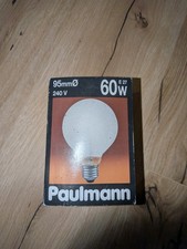 PAULMANN GLOBE G95  EISKRISTALL KLAR 131.60 WEIß E27 60W Glühbirne ∅95mm DIMMBAR