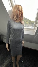 Only Damen Party Cocktail Kleid silber Größe S