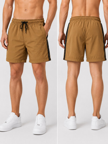 Herren badeshorts braun m - herren,