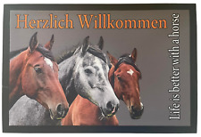 Fußmatte Schmutzfangmatte rutschfest Pferd Life ist better  F021