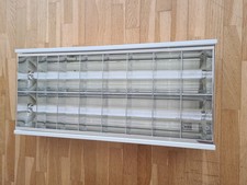 Deckeneinbauleuchte, Büroleuchte für 2 Neonröhren, weiß