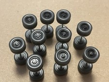 (A-9) Wiking LKW H0 1:87 Ersatzteile Räder Reifen Achsen 10 Stück