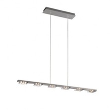 Philips LED Pendelleuchte Plato 6x 2W Warmweiß Aluminium gebürstet 150cm EEK A