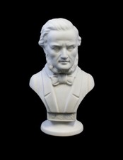 9942312 Porzellan Figur Büste Wagner&Apel Richard Wagner Bisquit H15cm
