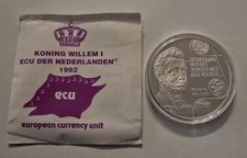 Niederlande, 10 ECU 1992, Koning Willem 1, Silber, 25 gramm