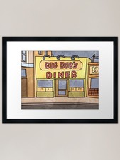 Big Bob's Diner Gerahmter