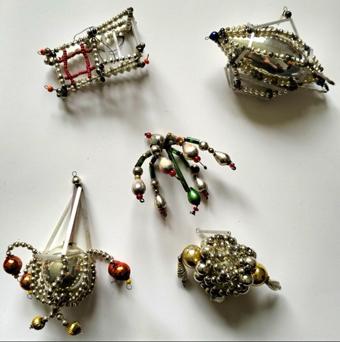 Vintage christbaumschmuck - 5x,