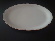 Alte sehr große Servierplatte mit Goldrand sehr guter Zustand