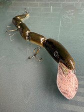 Handgebauter 5-teiliger Aal-Wobbler mit Duftröhrchen von Peter Biedron 35,5 cm !