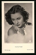 AK Schauspielerin Hertha Feiler in eleganter Kleidung mit offenen HAaren 