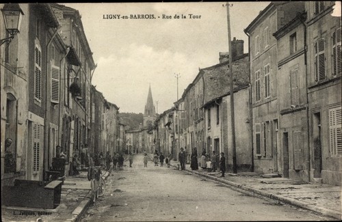 Ligny barrois meuse rue - ak, en