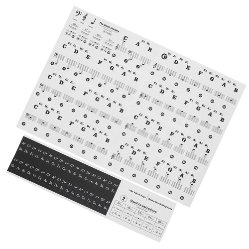 Piano key sticker - key,
